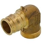 Uponor ProPEX® Q4153210 Manifold Elbow Adapter, R32 x 1 in, 125 psi, Brass, Domestic