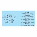 Woodford® 19W-10 Model 19 Anti-Siphon Freezeless Wall Faucet, 1/2 in, Wirsbo® Tube, 10 in THK Wall, 125 psi, Domestic