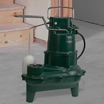 Zoeller® 264-0001 Waste-Mate 264 1-Seal Submersible Pump, 4/10 hp, 115 V AC, 2 in NPT Outlet, Cast Iron, 9.4 A, 1 ph