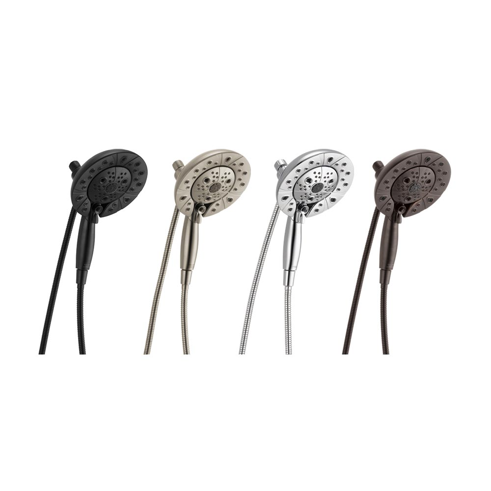 Brizo® 86220 Hydrati® Traditional Round 2-in-1 Shower, 6-7/8 in Dia Shower Head, 1.75 gpm Flow Rate, Full Body/Full Body With Massage/H2OKinetic®/Massage/Pause Spray, Choice of Polished Chrome, Venetian Bronze, Brushed Nickel or Matte Black