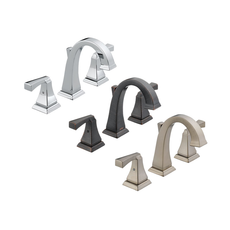 Delta Faucet Dryden™ Two Handle Widespread Bathroom Faucet, Choice of Chrome/Stainless Steel/Venetian Bronze