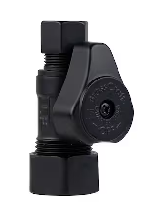 BrassCraft® G2CR14X MBD 1/2 in NOM Compression Inlet x 3/8 in OD Comp Outlet, Matte Black Straight Stop