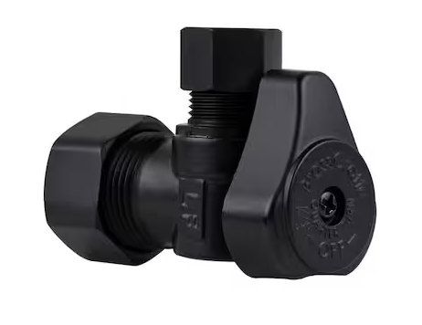 BrassCraft® G2CR19X MBD 1/2 in NOM Compression Inlet x 3/8 in OD Comp Outlet, Matte Black Angle Stop