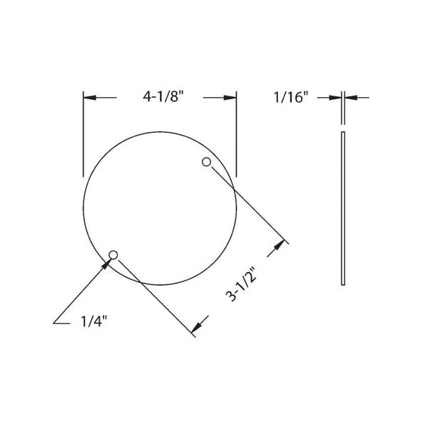 Bell Outdoor Weatherproof Blank Cover, 4" Diameter, Blank Opening, Gray, Powder Coated, Rugged Metallic Steel, Flat/Round