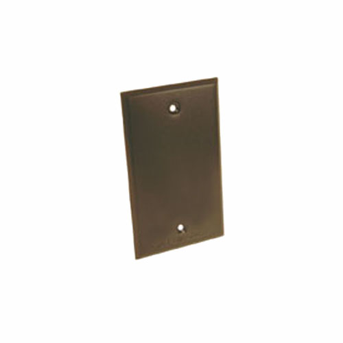 Bell Outdoor Weatherproof Device Cover, 2.781" x 0.125" x 4.531", Bronze, Powder Coated, Rugged Metallic, 1-Gang, Device Mount, Vertical Position, Flat, Blank