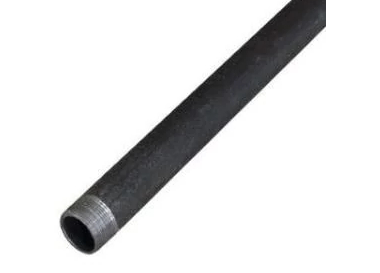 United Pipe & Steel 1-1/4 in TBE Black Iron Pipe, 10 ft Length, Import