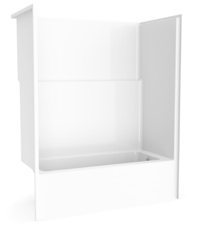 Aquatic Icon TS6030 60 in x 30 in x 73 in Acrylx Alcove Tub & Shower w/ Left Hand Drain in White