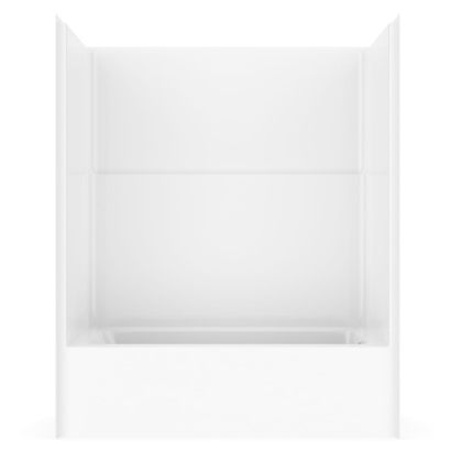 Aquatic Icon TS6030 60 in x 30 in x 73 in Acrylx Alcove Tub & Shower w/ Left Hand Drain in White