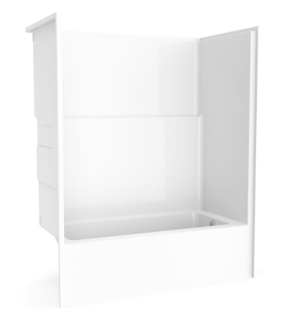 Aquatic Icon TS6032 60 in x 32 in x 73 in Acrylx Alcove One Piece Tub & Shower w/ Left Hand Drain in White
