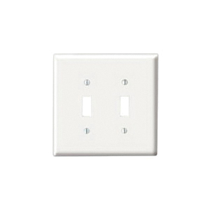 Toggle 2-Gang Switch Plate - White
