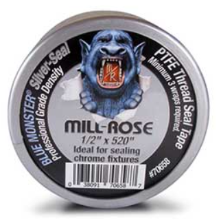 Cleanfit Blue Monster® 70658 1/2 in W x 520 in L Silver-Seal PTFE Thread Sealing Tape