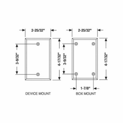 Bell Outdoor Weatherproof Device Cover, 2.781" x 0.125" x 4.531", Bronze, Powder Coated, Rugged Metallic, 1-Gang, Device Mount, Vertical Position, Flat, Blank