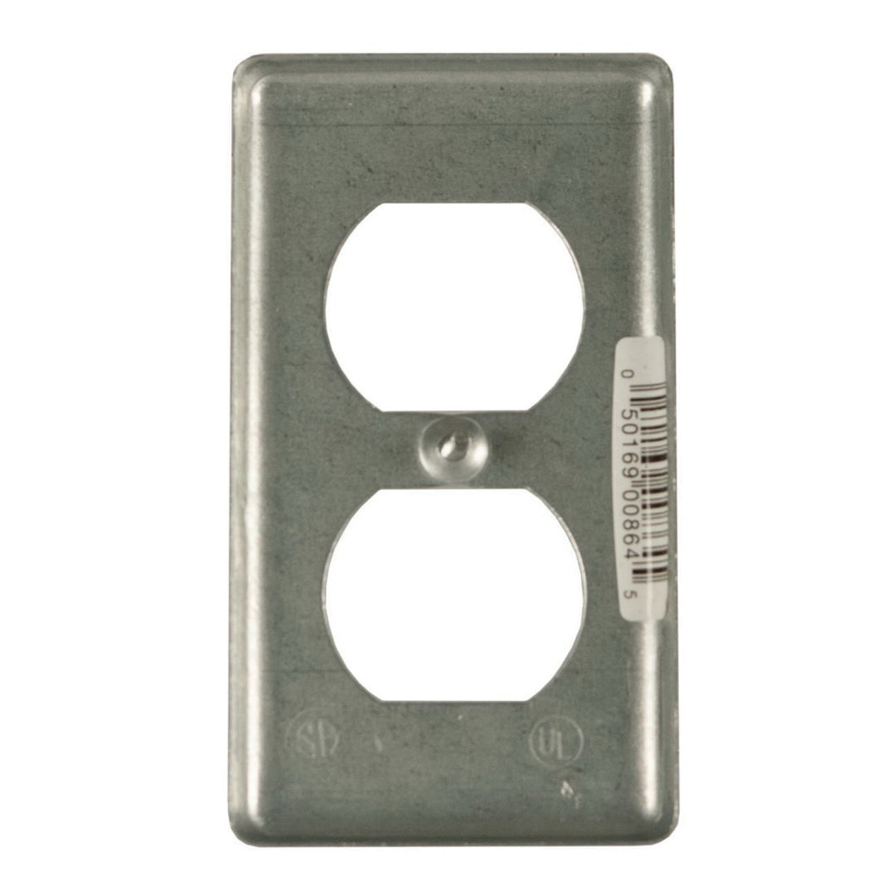Raco Metal Duplex Receptacle Single-Gang Electrical Plate