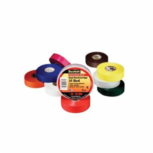 3M Scotch® Electrical Tape, 3/4" x 66' x 7 Mil, 600 V, Green, PVC Backing, Rubber Resin Adhesive, Color Coding, Insulating