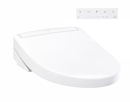 Toto® SW3446#01 S5 Washlet Elongated Electronic Bidet Seat with Remote Control, Cotton White