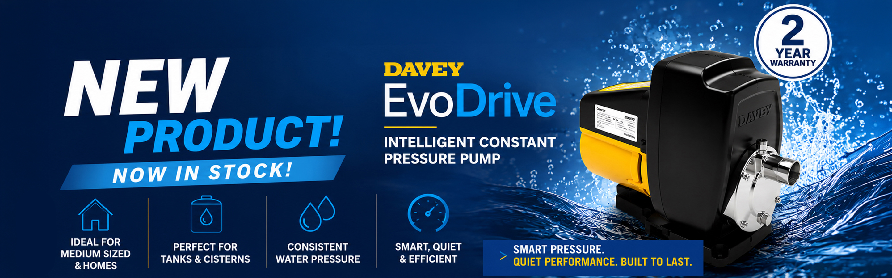 Davey EvoDrive intelligent constant pressure pump