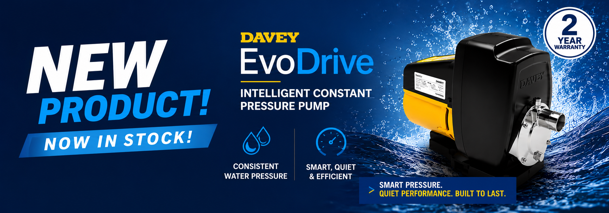 Davey EvoDrive intelligent constant pressure pump