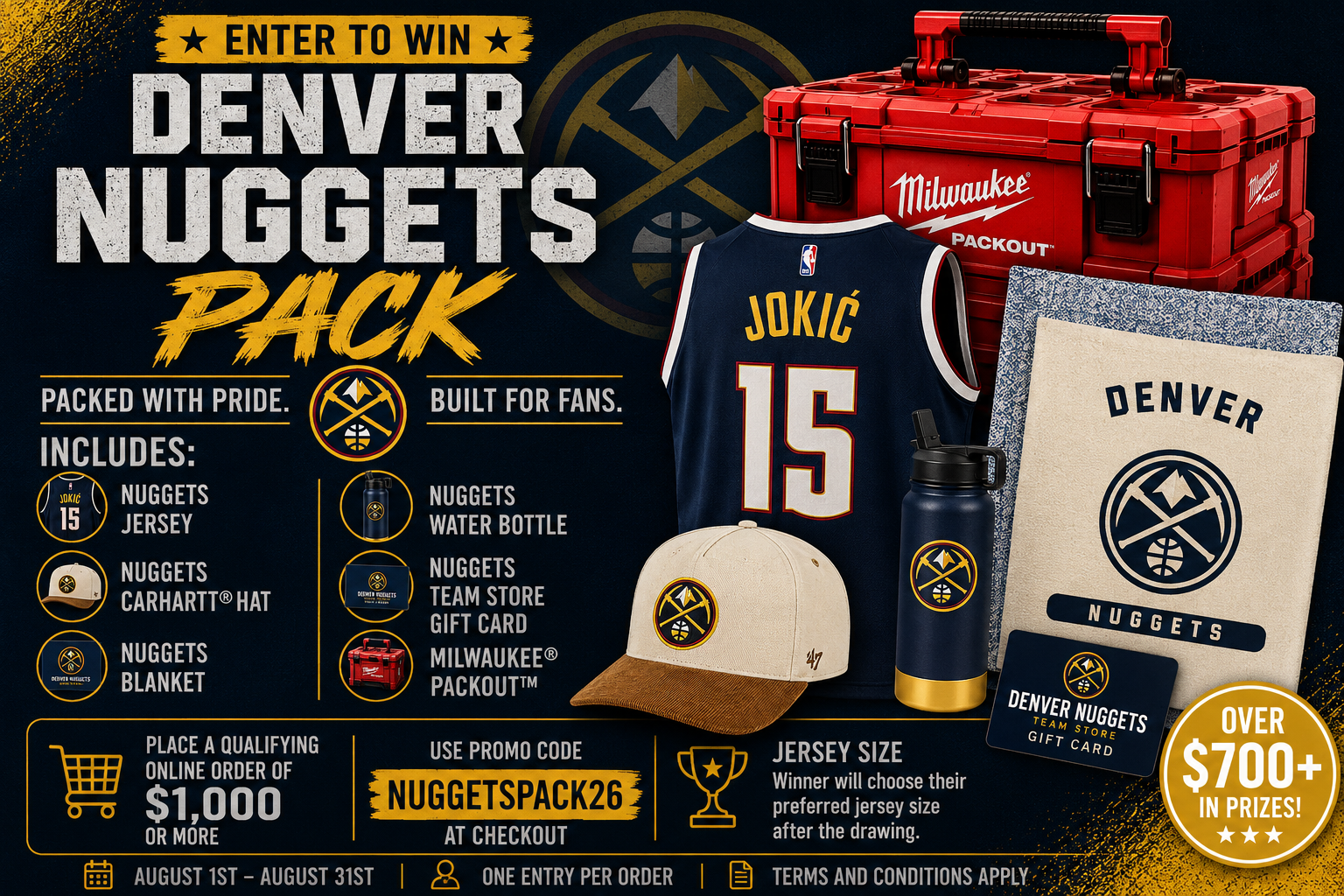 Denver Nuggets Milwaukee Packout giveaway